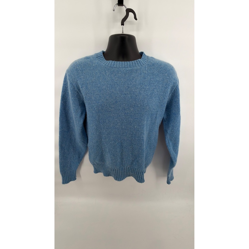 VTG 70s 80s Robert Bruce‎ Made in USA Crewneck Sweater Mens M Heather Blue Knit